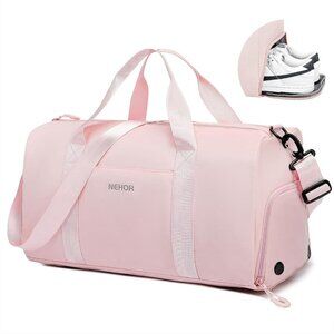Gym Bag for Women MenSmall Travel Duffle Bag with Shoes Compartment & Wet Poc...